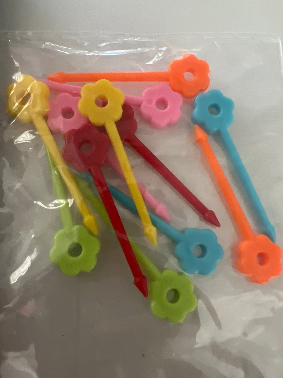 Mini Flowers Food Picks 12 Pcs