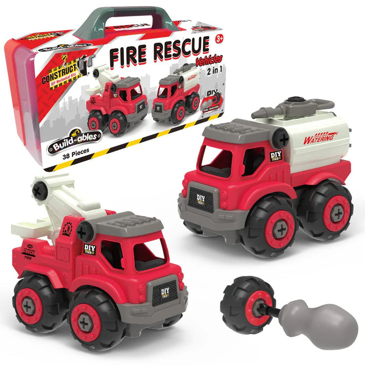 Build - ables - Fire Rescue Vehicles 2 in 1 - #HolaNanu#NDIS #creativekids