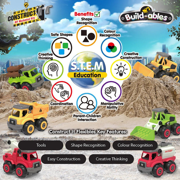 Build - ables - Fire Rescue Vehicles 2 in 1 - #HolaNanu#NDIS #creativekids
