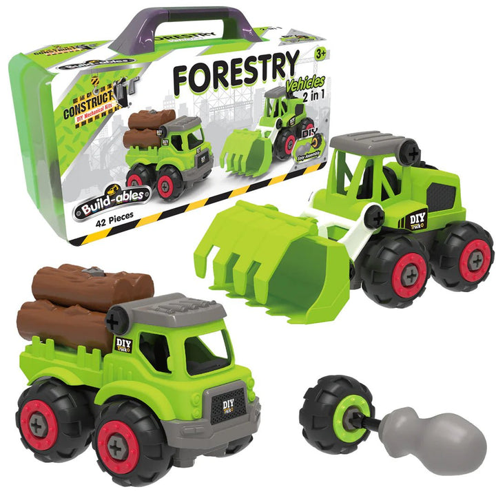 Build - ables - Forestry Vehicles 2 in 1 - #HolaNanu#NDIS #creativekids