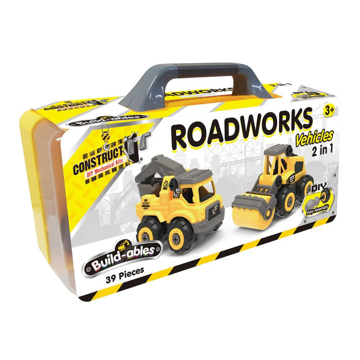 Build - ables - Roadworks Vehicles 2 in 1 - #HolaNanu#NDIS #creativekids