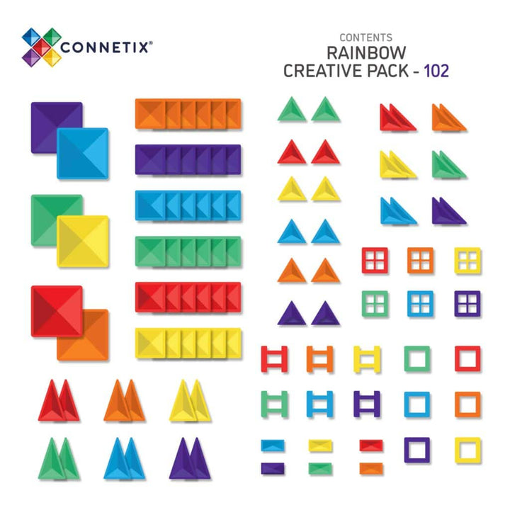 Connetix Tiles Rainbow Creative Pack 102 pc - #HolaNanu#NDIS #creativekids