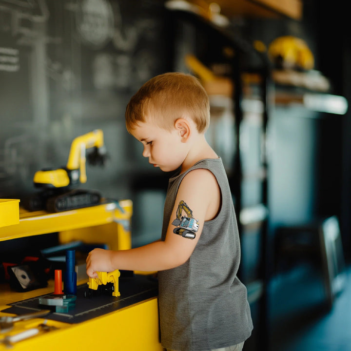 Ducky Street Bulldozer Temporary Tattoos - #HolaNanu#NDIS #creativekids