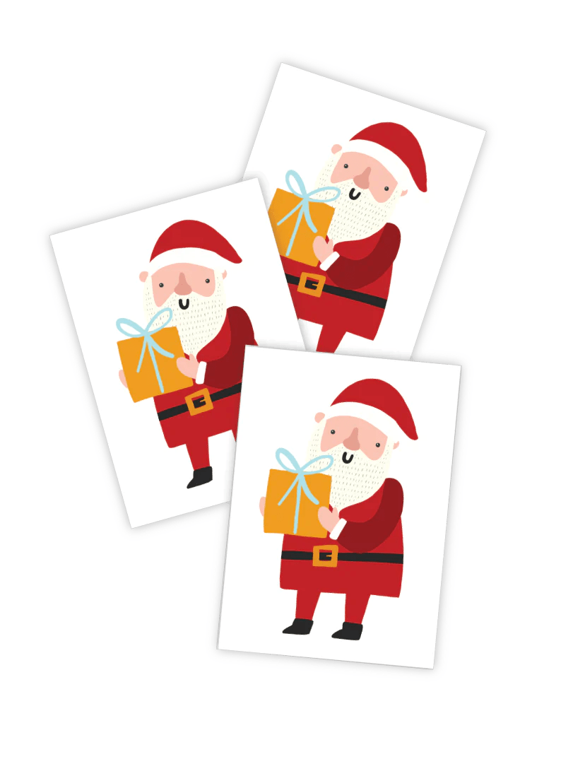 Ducky Street Santa With Gift Temporary Tattoos - #HolaNanu#NDIS #creativekids