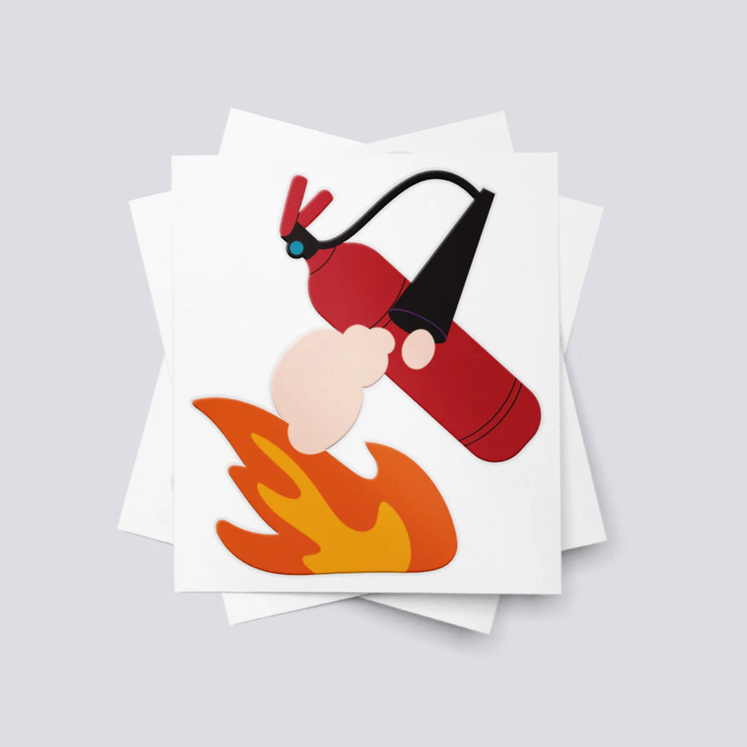 Ducky Street Fire Extinguisher Temporary Tattoos