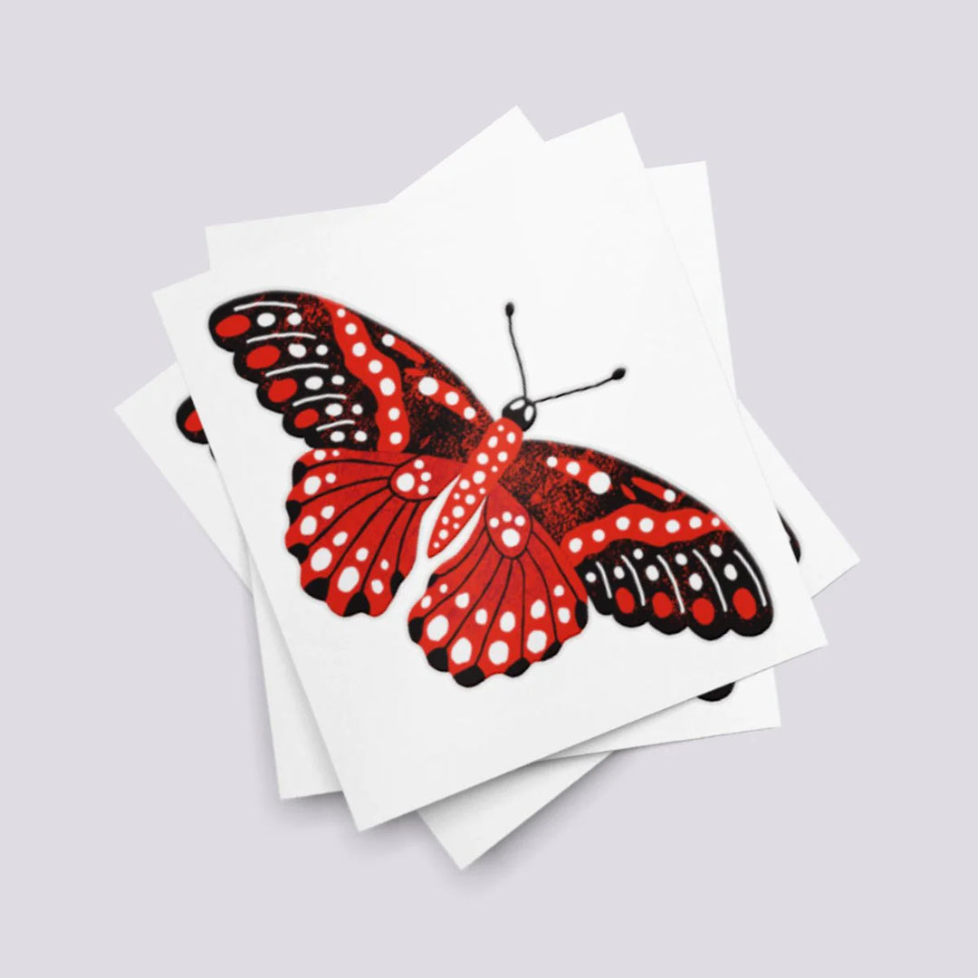 Ducky Street Mushroom Butterfly Temporary Tattoos