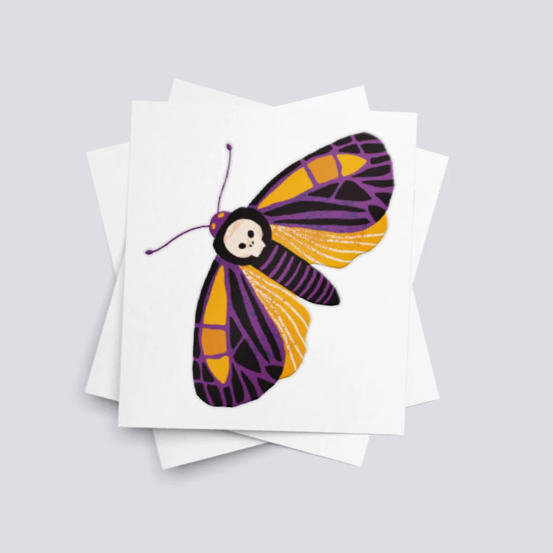 Ducky Street Moth Temporary Tattoos