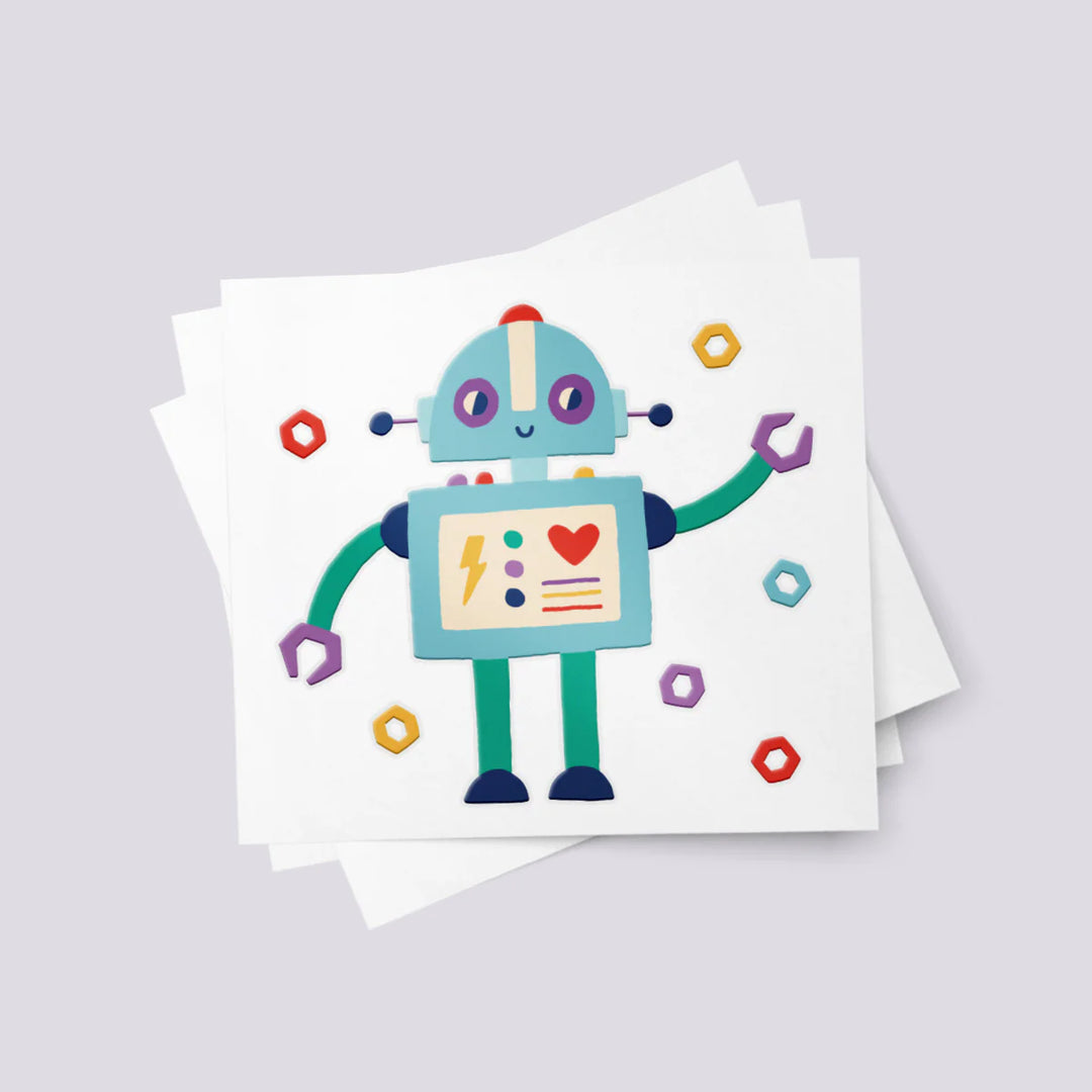 Ducky Street Robot Temporary Tattoos