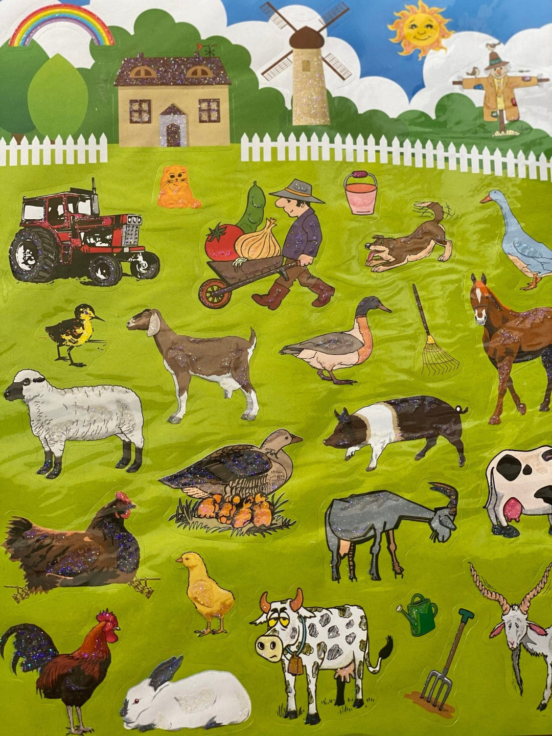 At the farm glittered stickers - #HolaNanu#NDIS #creativekids