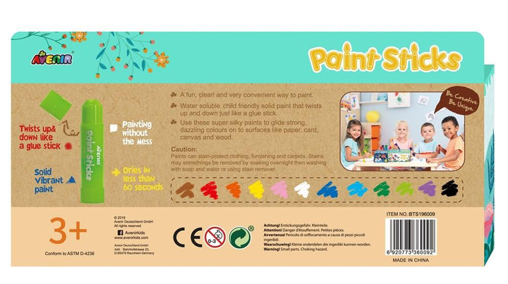 Avenir Paint Sticks - 12 Colours - #HolaNanu#NDIS #creativekids