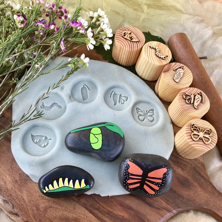 Butterfly Lifecycle Playdough Stamps - #HolaNanu#NDIS #creativekids
