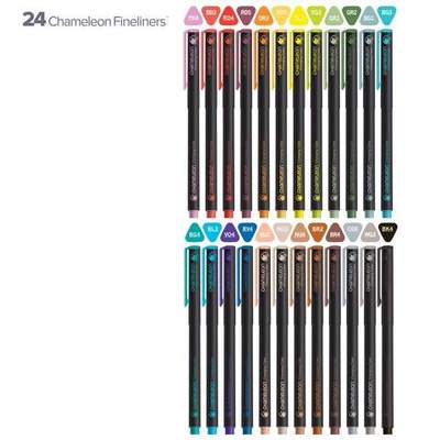 Chameleon Fineliner 24 Pen Bold Colours Set - #HolaNanu#NDIS #creativekids