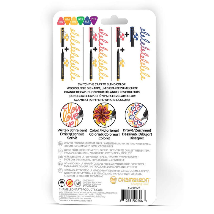 Chameleon Fineliners 6 pack Primary Colours - #HolaNanu#NDIS #creativekids