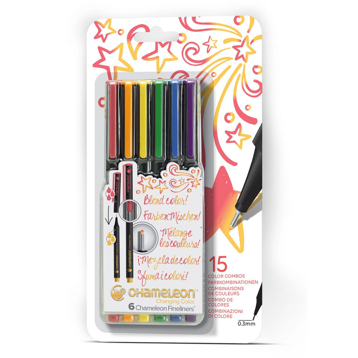 Chameleon Fineliners 6 pack Primary Colours - #HolaNanu#NDIS #creativekids