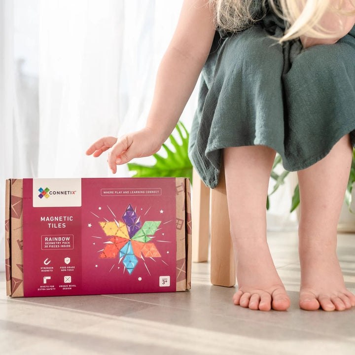 Connetix Tiles Rainbow Geometry Pack 30 pc - #HolaNanu#NDIS #creativekids