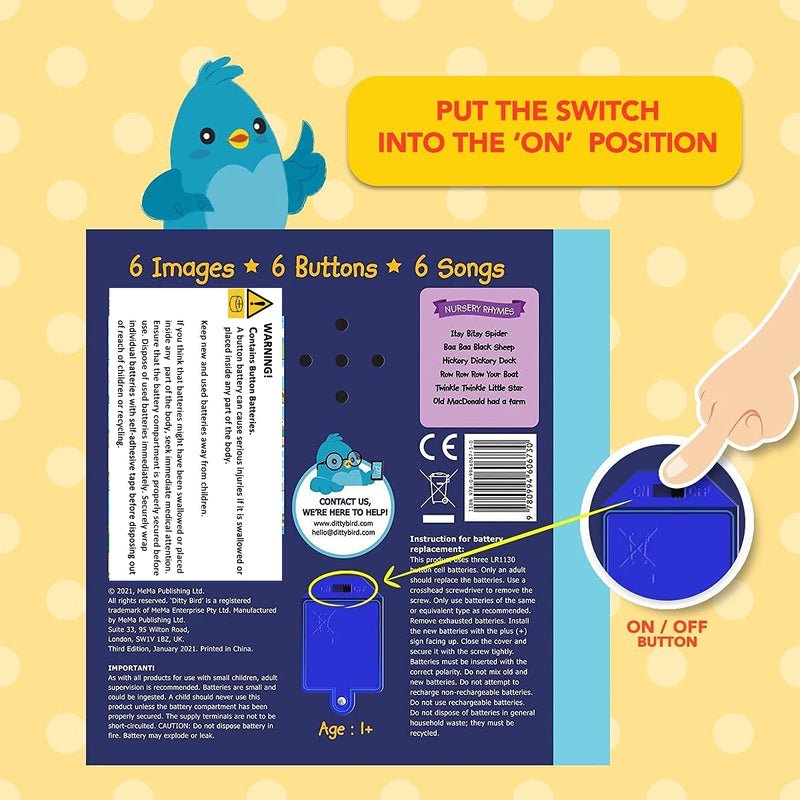 Ditty Bird Animal Songs Board Book - #HolaNanu#NDIS #creativekids
