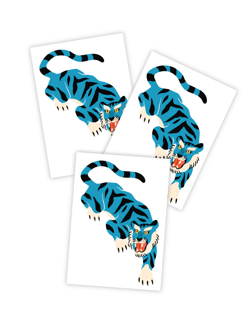 Ducky Street Blue Tiger Temporary Tattoos - #HolaNanu#NDIS #creativekids