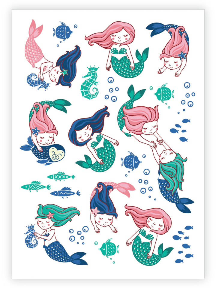 Ducky Street Mermaids Temporary Tattoos - #HolaNanu#NDIS #creativekids