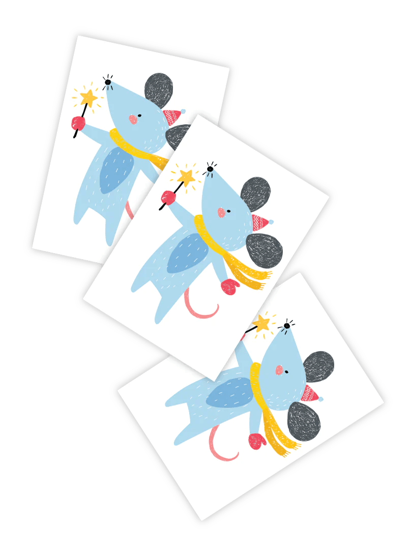 Ducky Street New Year Mouse Temporary Tattoos - #HolaNanu#NDIS #creativekids