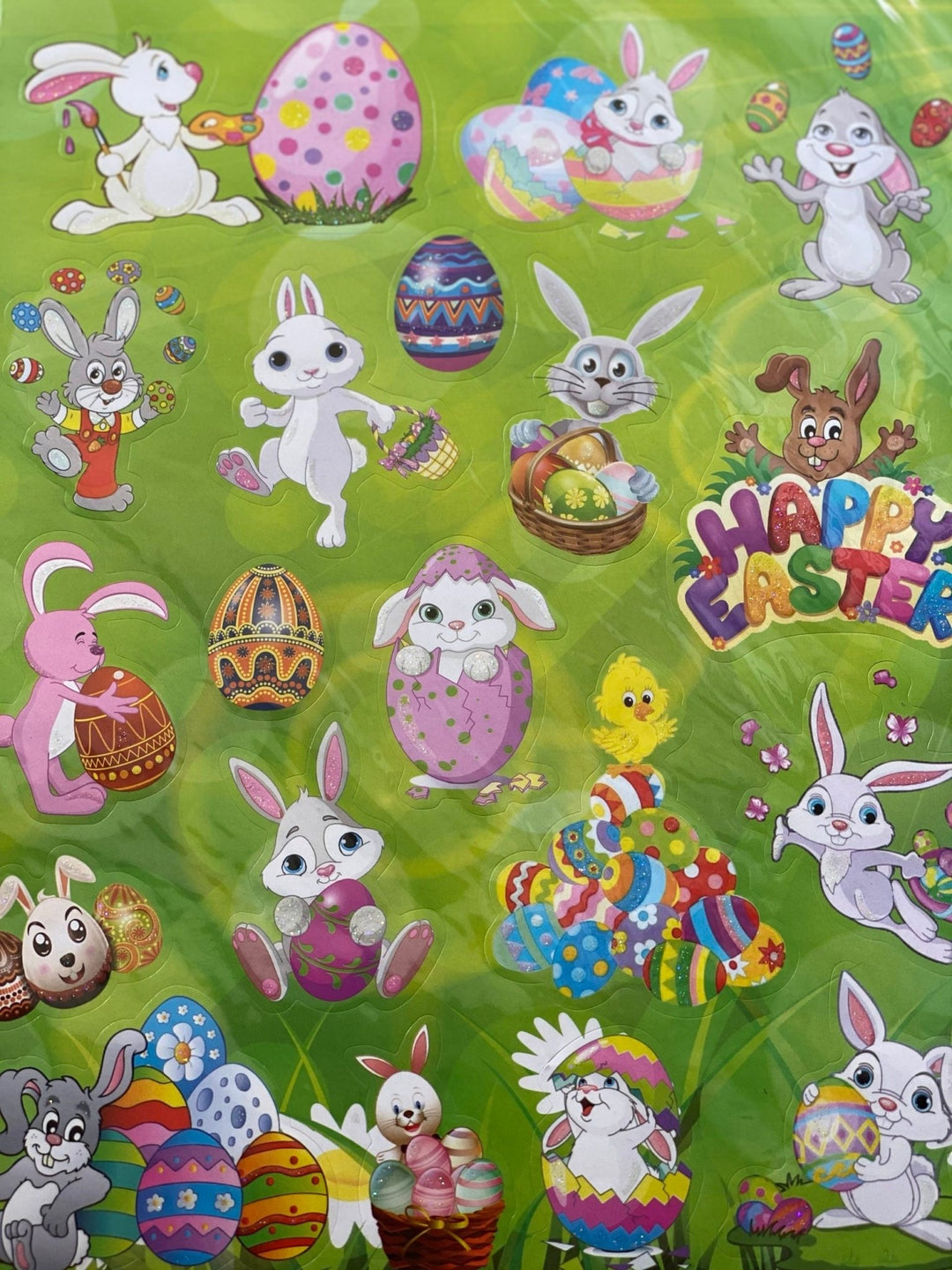 Easter glittered stickers - #HolaNanu#NDIS #creativekids