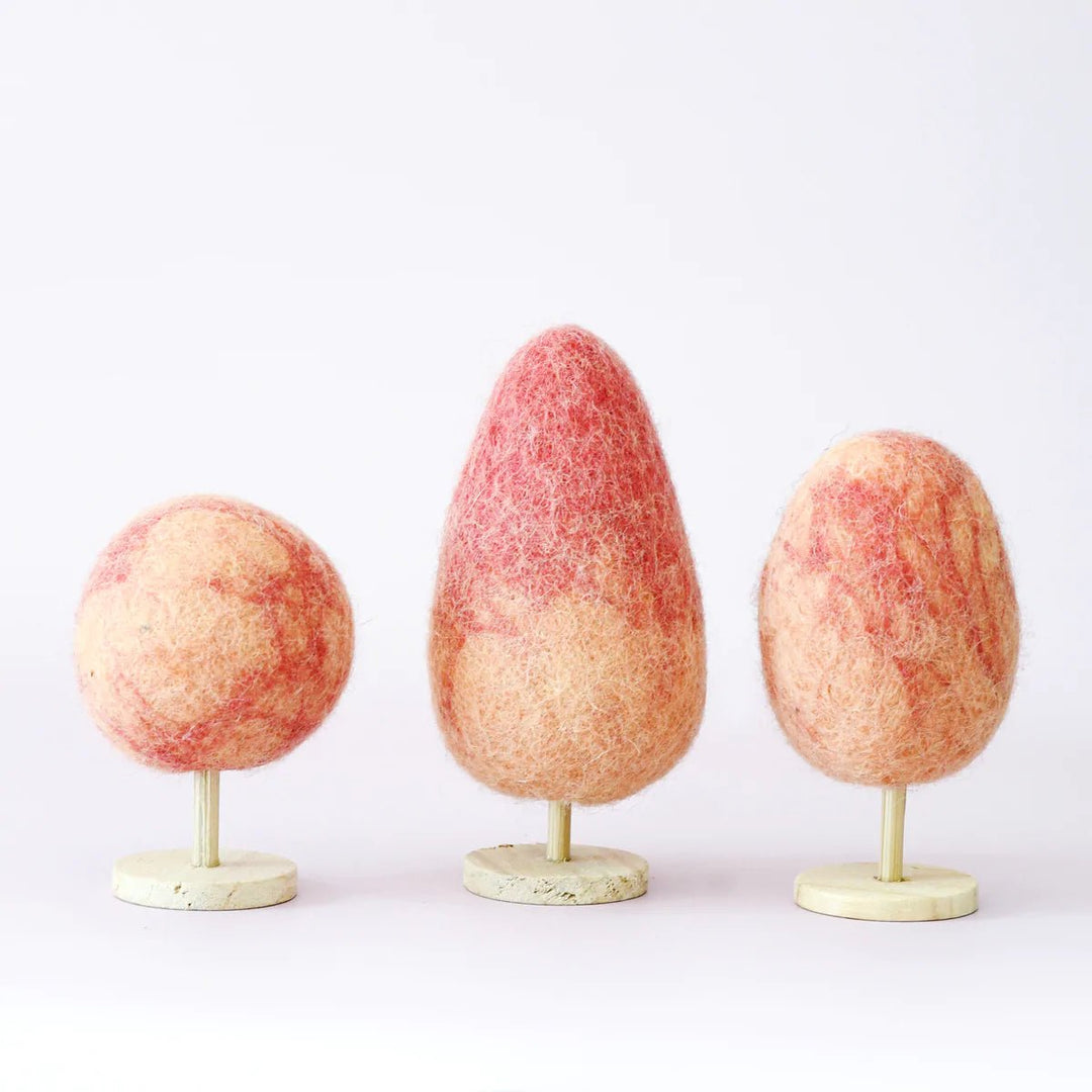 Felt Trees (Set of 3) - Maroon - #HolaNanu#NDIS #creativekids