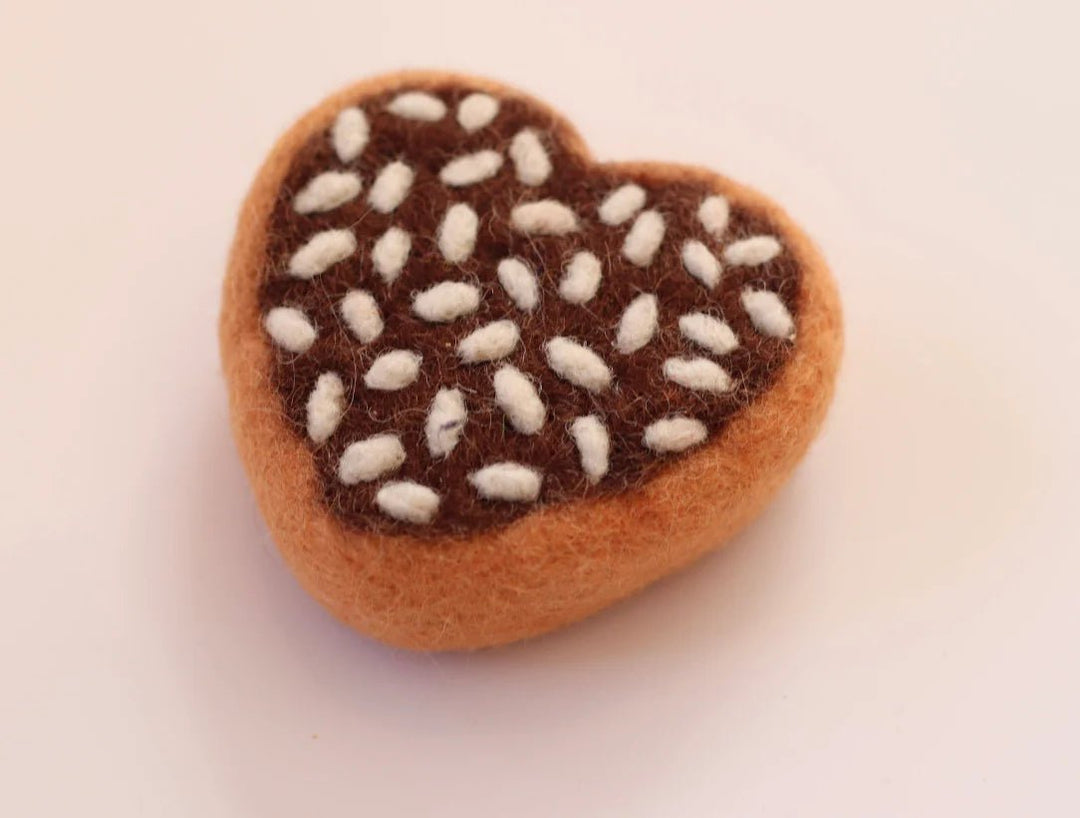 Juni Moon Donut - Heart Choc White Sprinkle - #HolaNanu#NDIS #creativekids