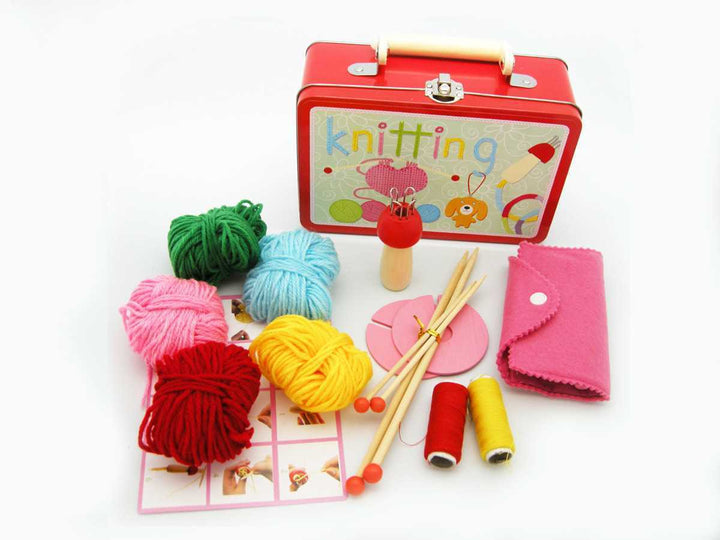 Knitting kit in tin case (NO instructions) - #HolaNanu#NDIS #creativekids