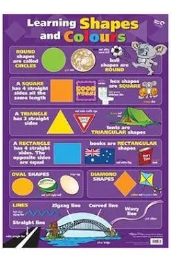 Learning Shapes & Colours Chart (P/U Only) - #HolaNanu#NDIS #creativekids