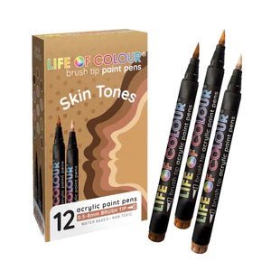 Life Of Colour Brush Tip Acrylic Paint Pens - Skin Tones - #HolaNanu#NDIS #creativekids
