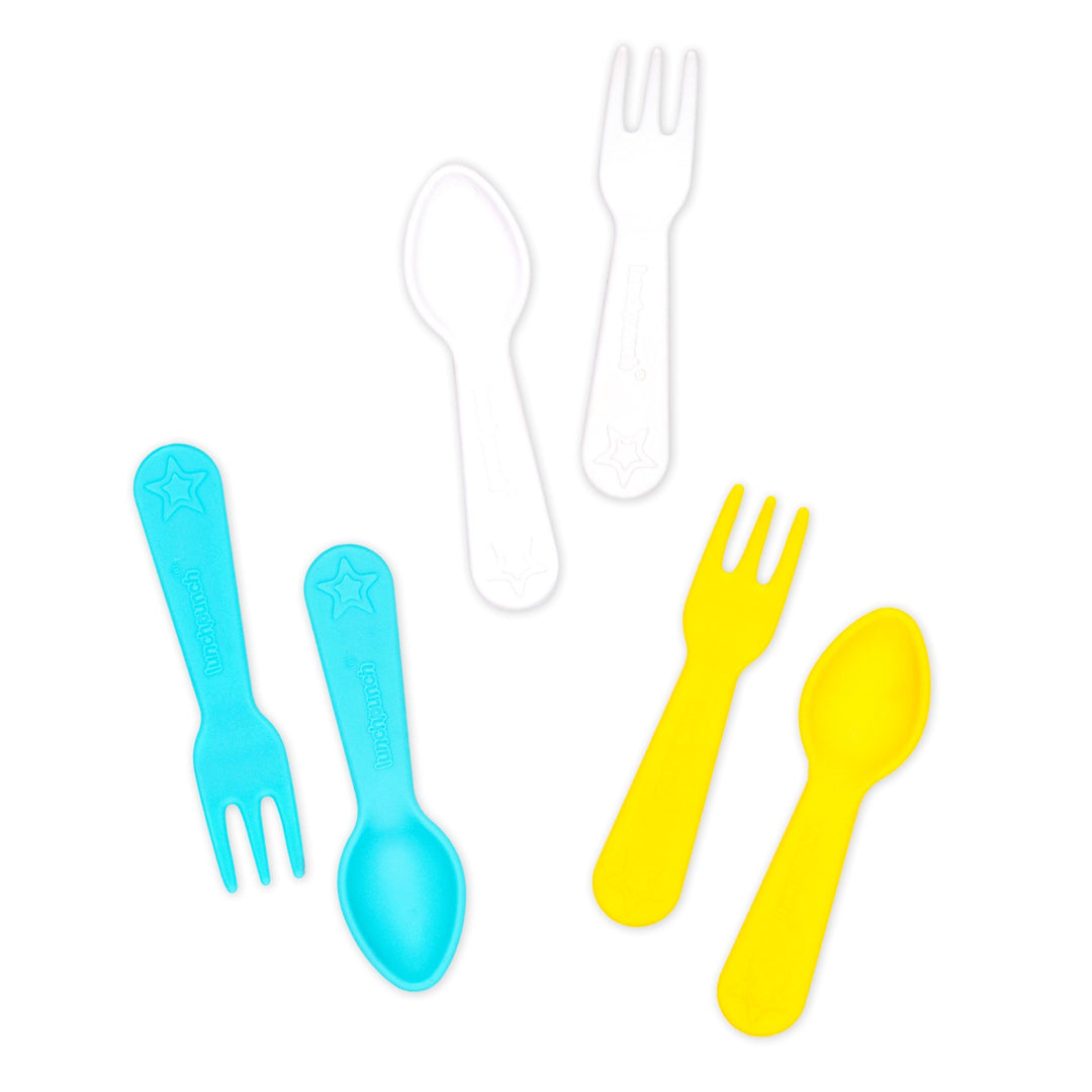 Lunch Punch Fork & Spoon Set - Yellow - #HolaNanu#NDIS #creativekids