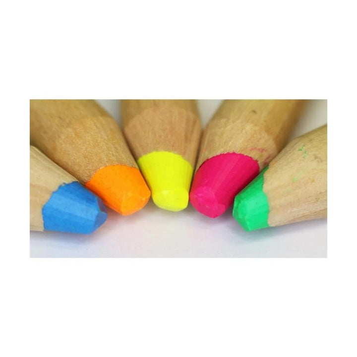 Mont Marte Jumbo Fluoro Pencils 6pc - #HolaNanu#NDIS #creativekids