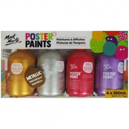 Mont Marte Poster Paint 250ml 4pc - Metallic - #HolaNanu#NDIS #creativekids