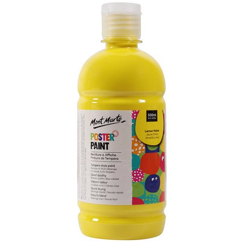 Mont Marte Poster Paint 500ml - Lemon Yellow - #HolaNanu#NDIS #creativekids