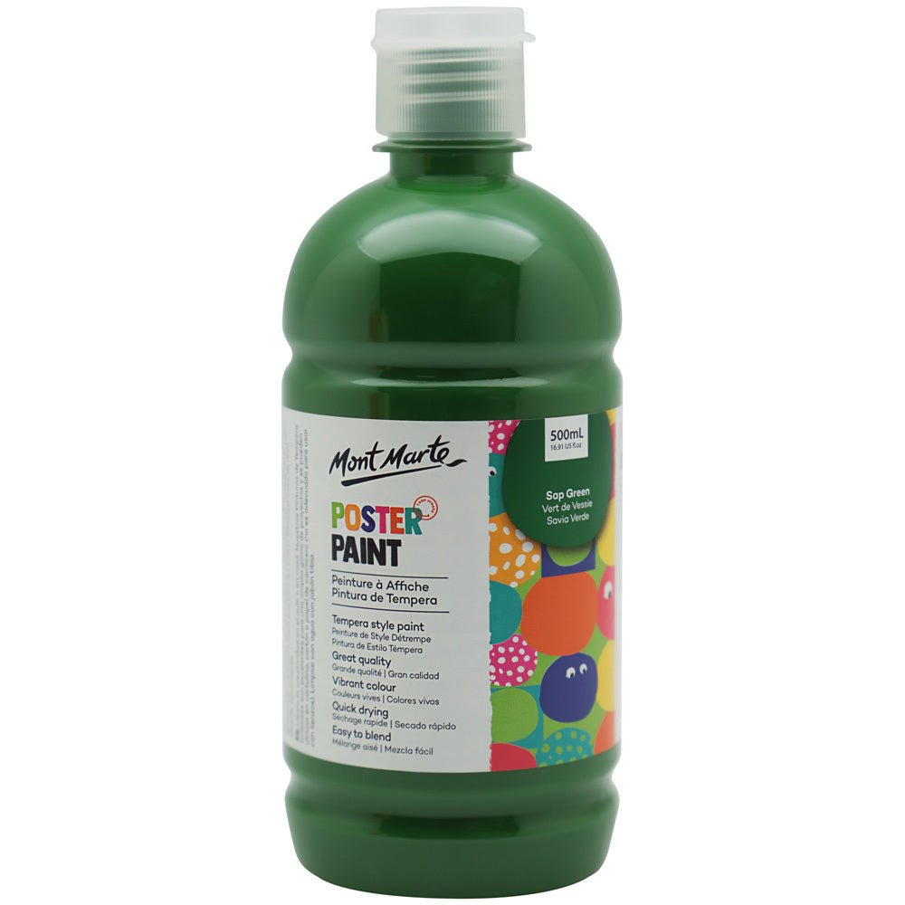 Mont Marte Poster Paint 500ml - Sap Green - #HolaNanu#NDIS #creativekids