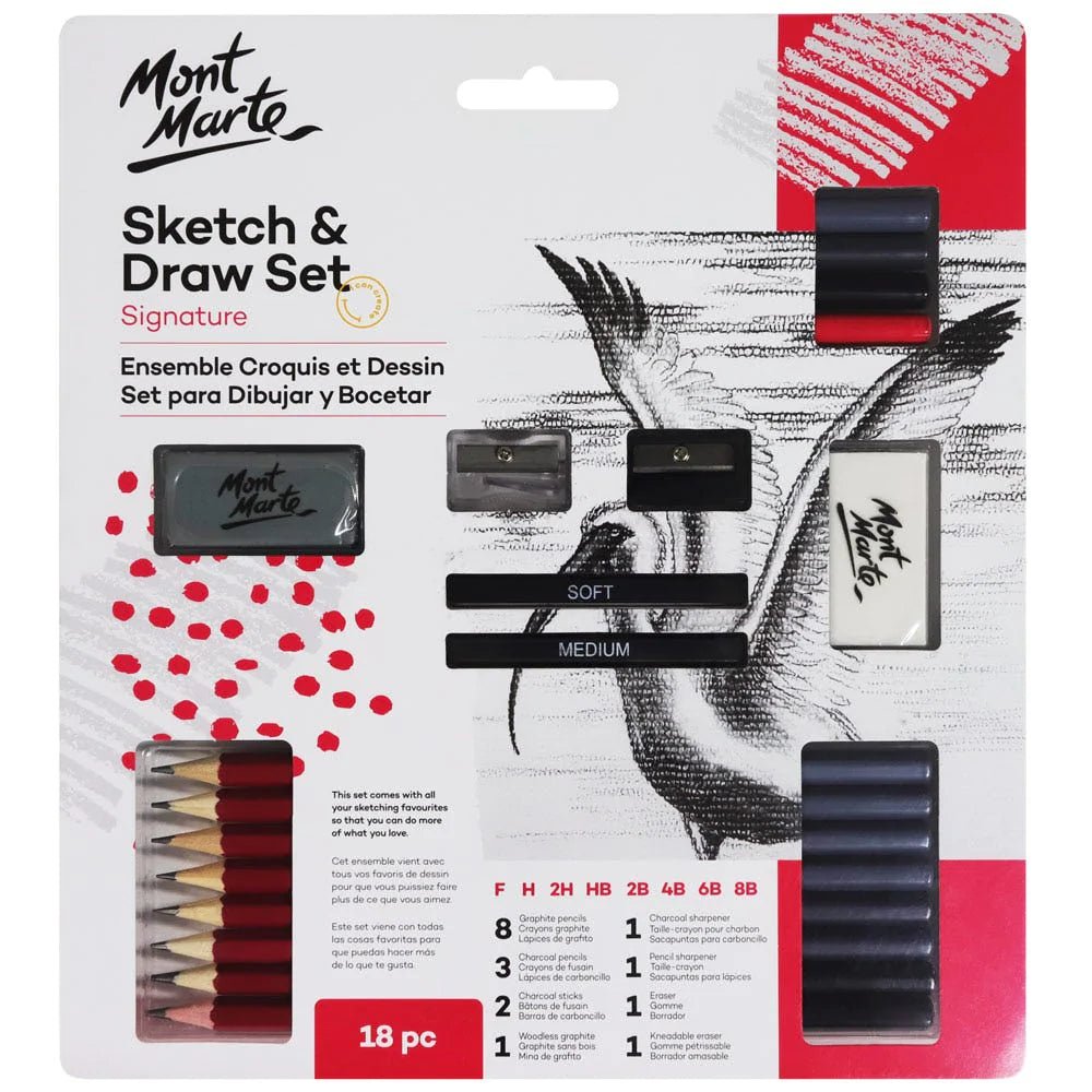 Mont Marte Sketch & Draw Set 18pc - #HolaNanu#NDIS #creativekids