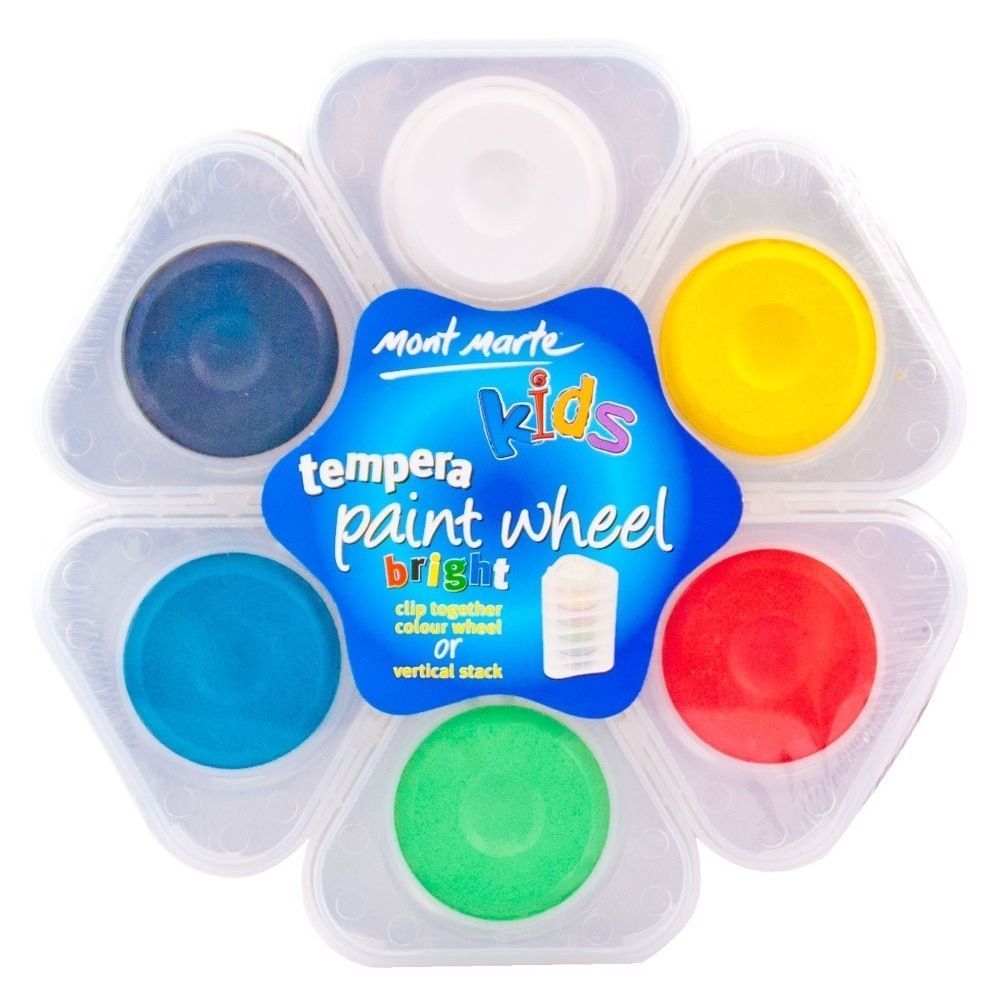 Mont Marte Tempera Paint Wheel 6pc - Bright - #HolaNanu#NDIS #creativekids