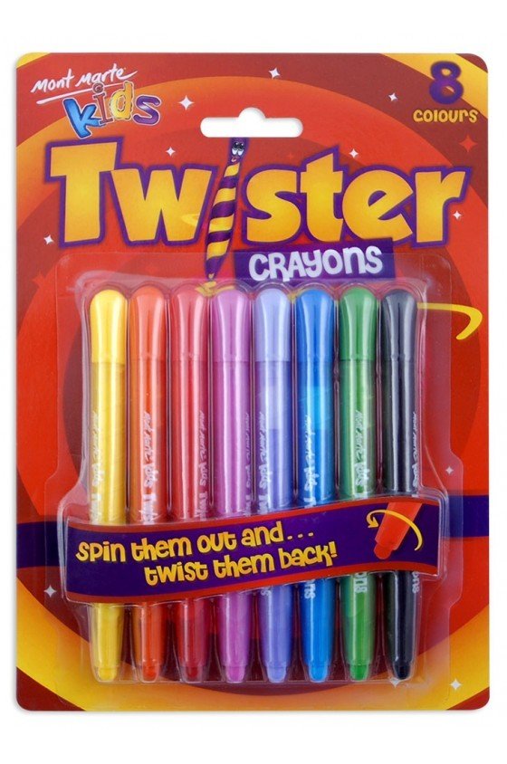 Mont Marte Twister Crayons 8pc - #HolaNanu#NDIS #creativekids