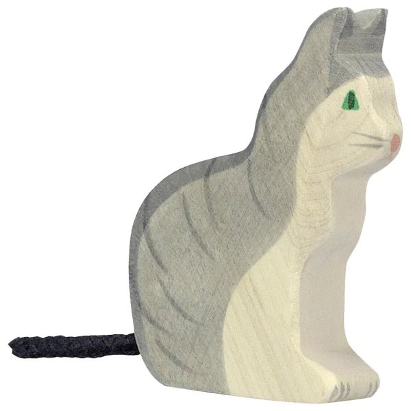 NEW Holztiger Grey Cat Sitting - #HolaNanu#NDIS #creativekids