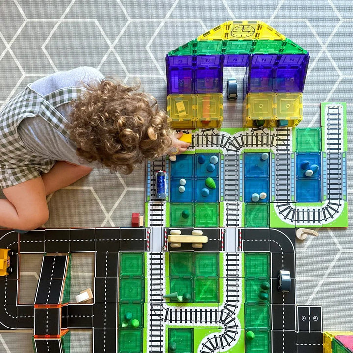 NEW Learn & Grow Magnetic tile Topper - Train Rack Pack - #HolaNanu#NDIS #creativekids