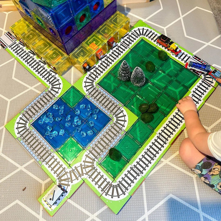 NEW Learn & Grow Magnetic tile Topper - Train Rack Pack - #HolaNanu#NDIS #creativekids