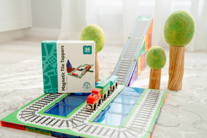 NEW Learn & Grow Magnetic tile Topper - Train Rack Pack - #HolaNanu#NDIS #creativekids