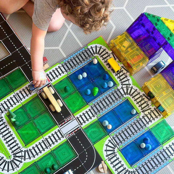 NEW Learn & Grow Magnetic tile Topper - Train Rack Pack - #HolaNanu#NDIS #creativekids