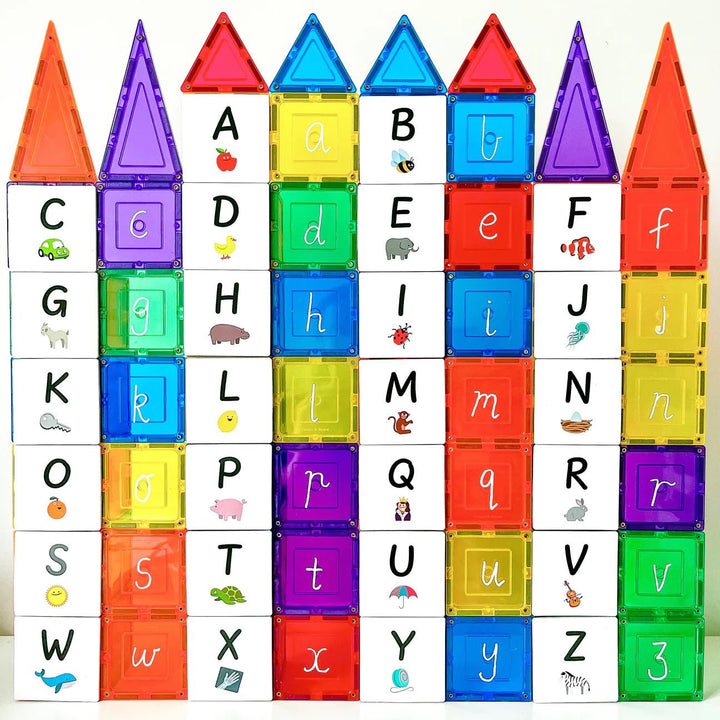 NEW Learn & Grow Toys - Magnetic Tile Topper - Alphabet Upper Case Pack (40 Piece) - #HolaNanu#NDIS #creativekids