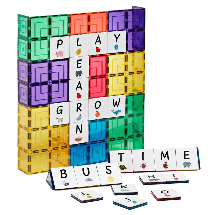 NEW Learn & Grow Toys - Magnetic Tile Topper - Alphabet Upper Case Pack (40 Piece) - #HolaNanu#NDIS #creativekids