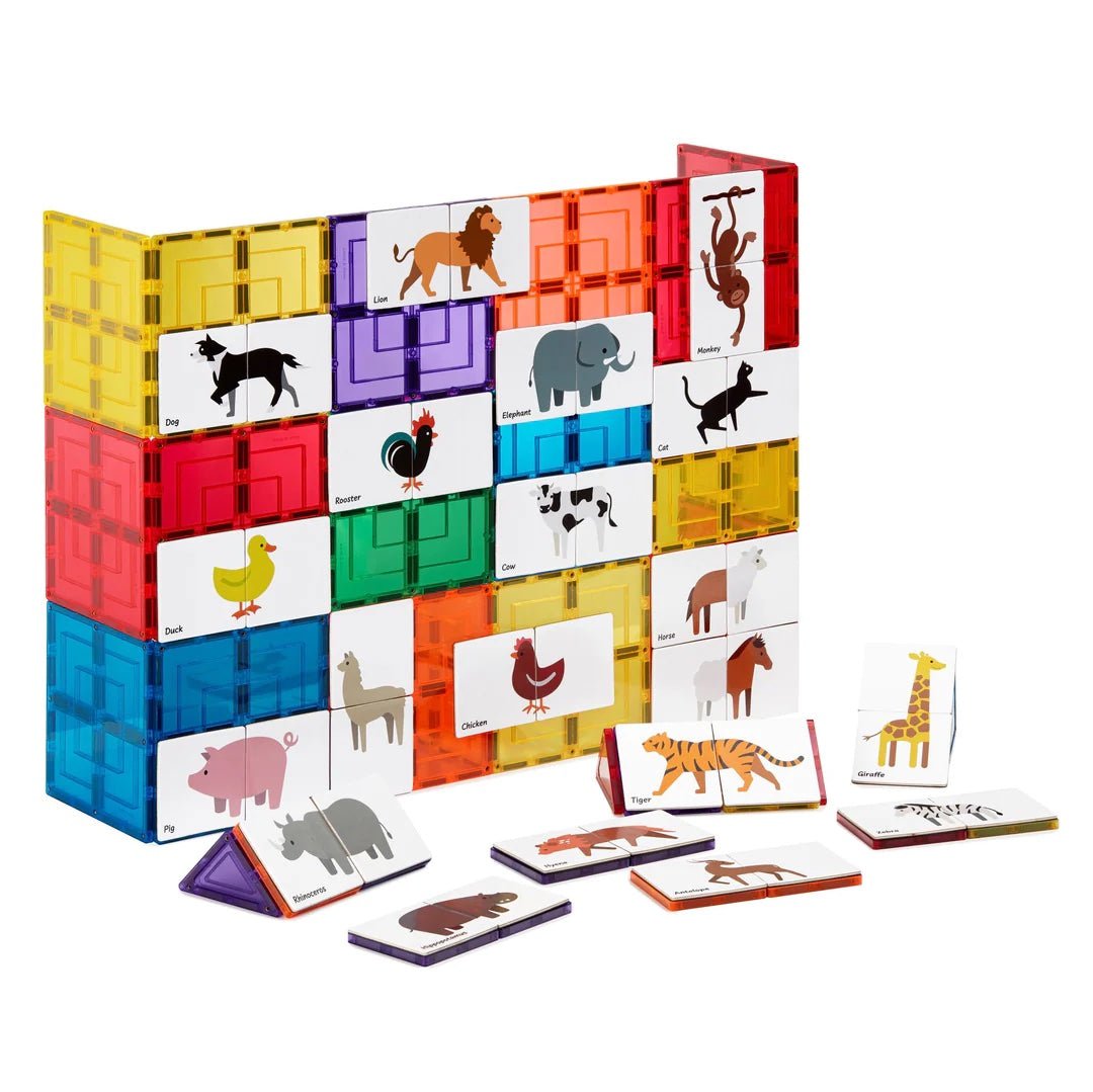 NEW Learn & Grow Toys - Magnetic Tile Topper - Duo Animal Puzzle Pack (40 Piece) - #HolaNanu#NDIS #creativekids