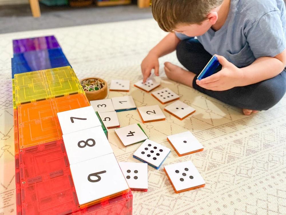 NEW Learn & Grow Toys - Magnetic Tile Topper - Numeracy Pack (40 Piece) - #HolaNanu#NDIS #creativekids