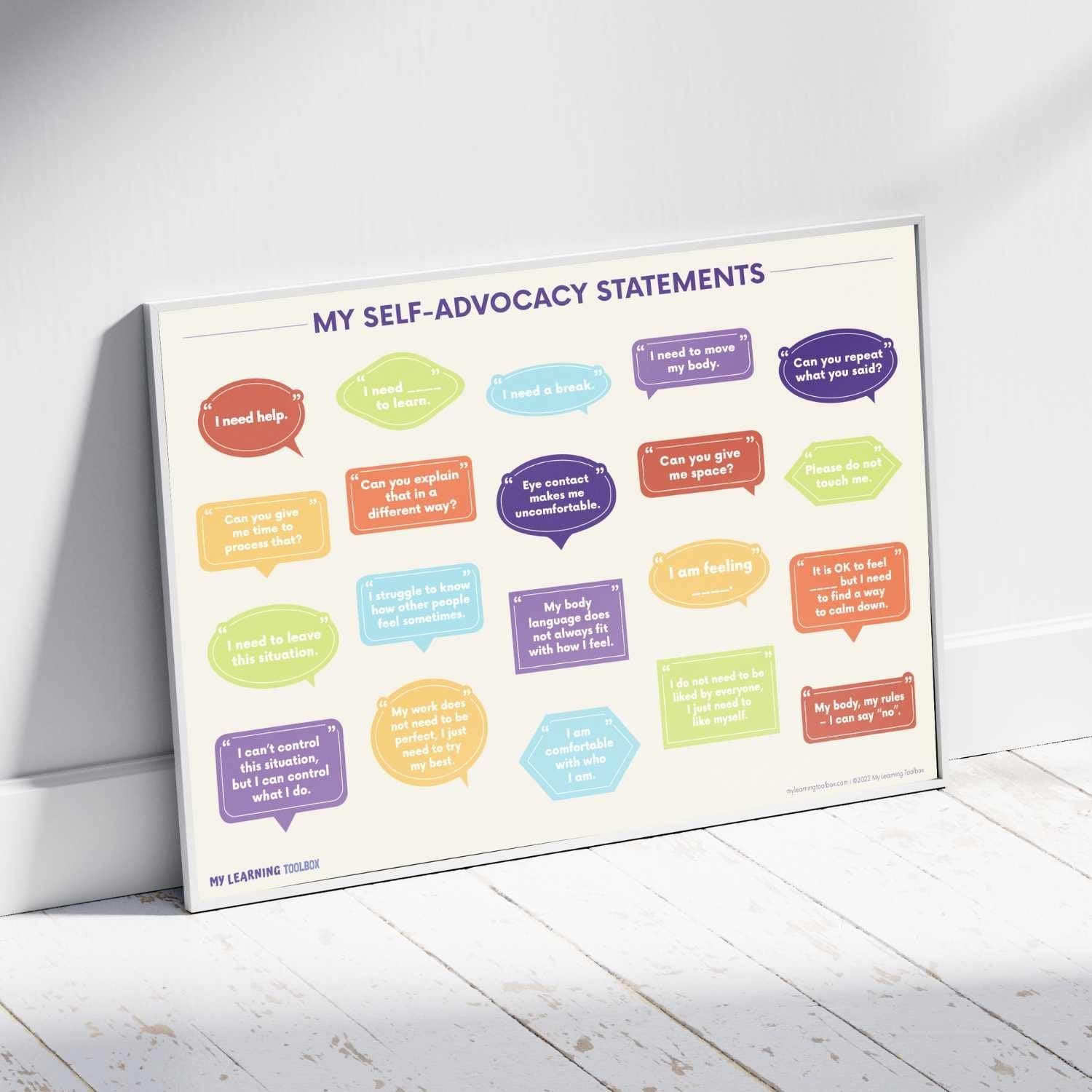 My Self-Advocacy Statements Poster – Hola Nanu