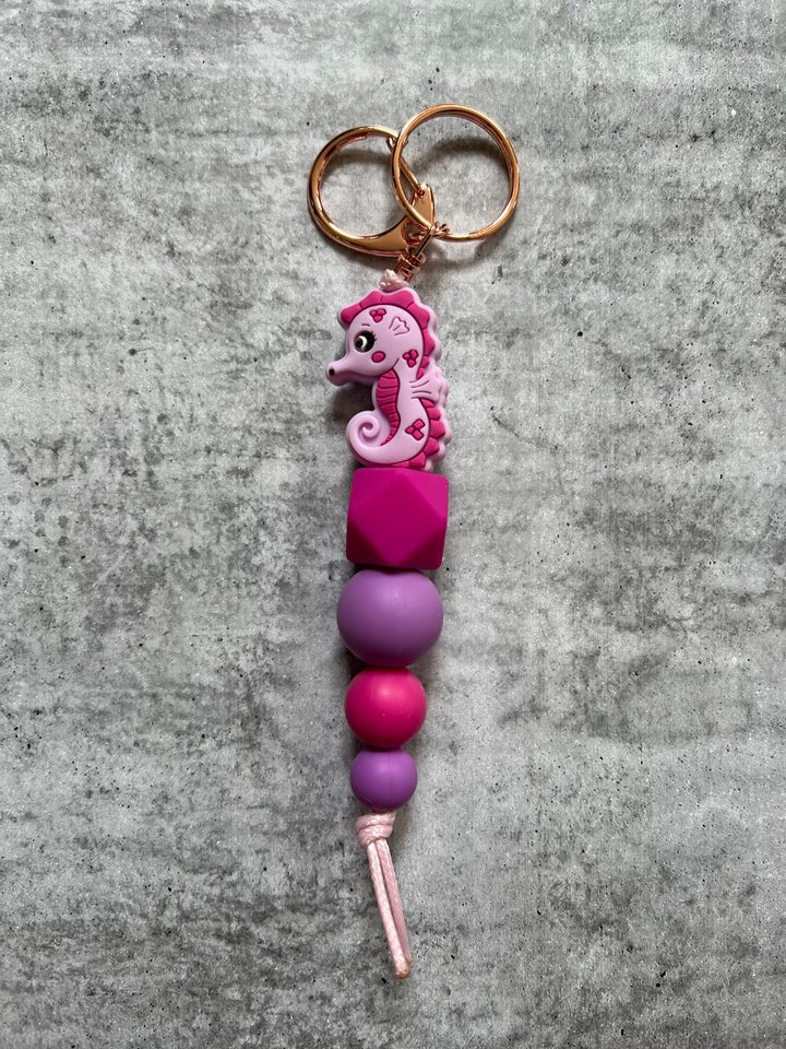 NEW Pink Seahorse Keyring/For Backpack - #HolaNanu#NDIS #creativekids