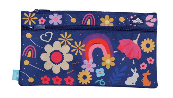 NEW Spencil Twin Zip Pencil Case - Flower Power - #HolaNanu#NDIS #creativekids