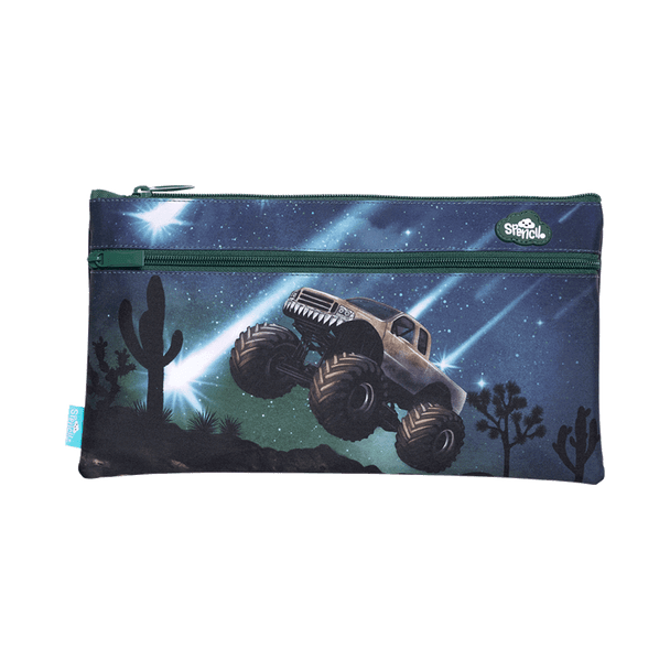 NEW Spencil Twin Zip Pencil Case - Meteor Trucks - #HolaNanu#NDIS #creativekids